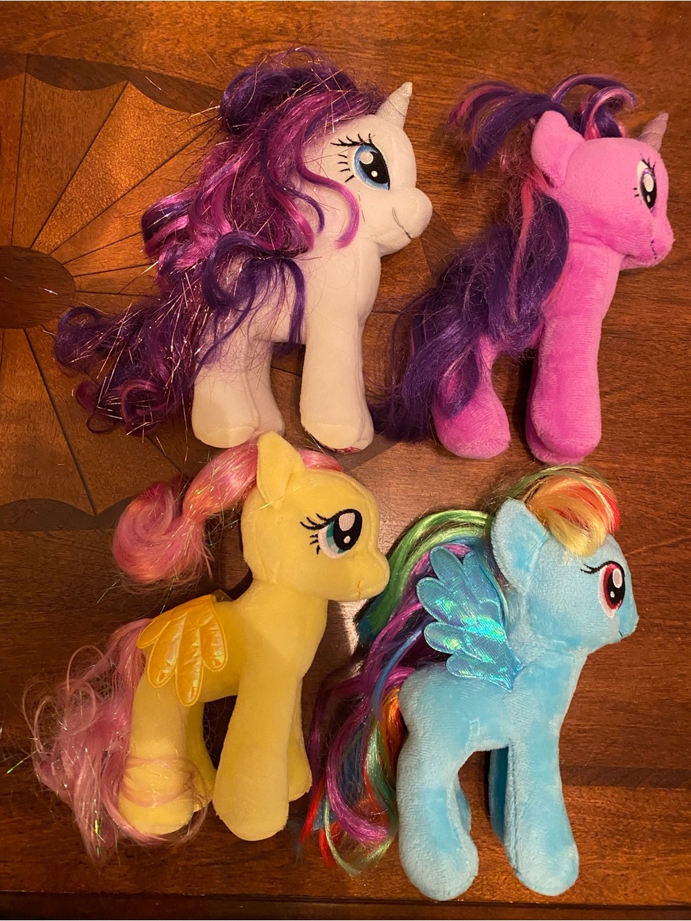 My Little Pony Plush Set - Purple Pink Yellow Blue Ponies